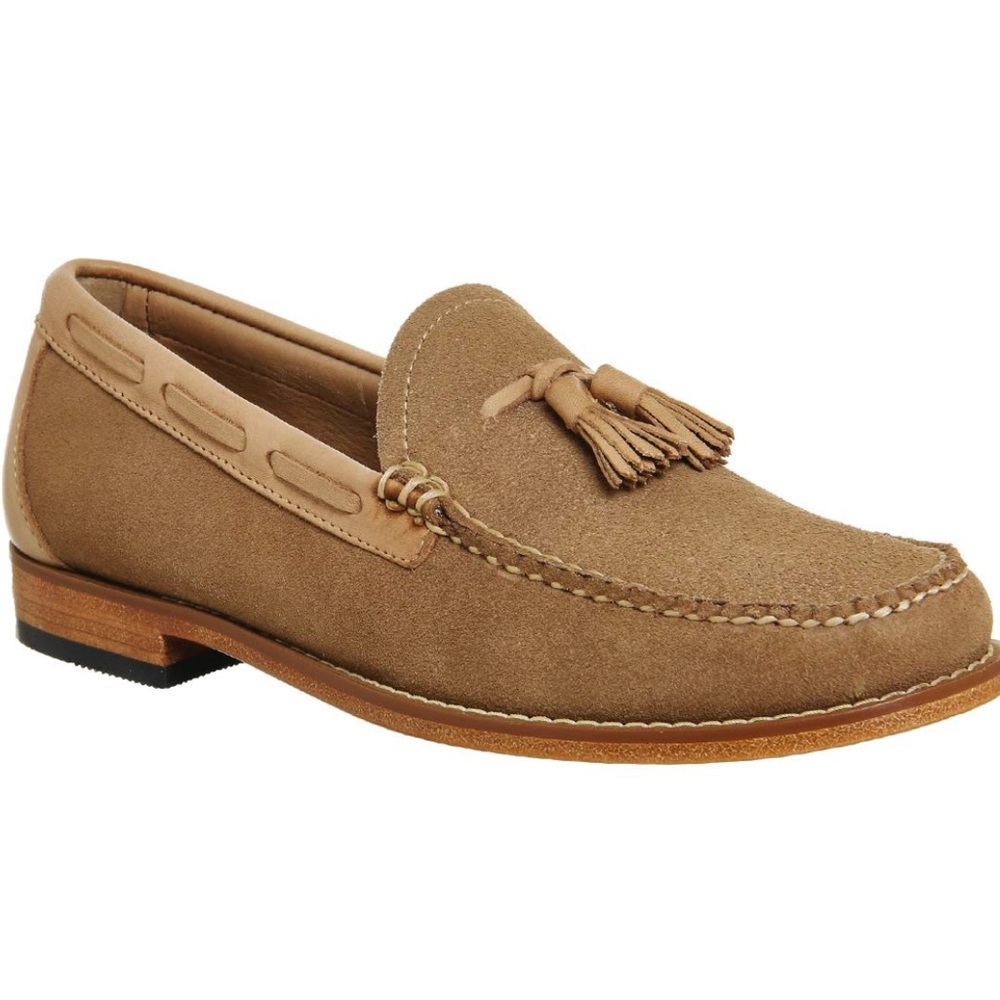 GH BASS & CO WEEJUNS suede LEATHER tan tassel loafers men 11 us 44.5 euro